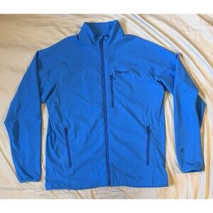 Marmot Softshell Jacket Mens XL Blue M3 Full Zip Wind Resistant L900936 Coat